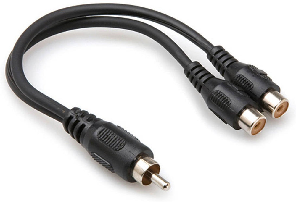  A pair of black cables featuring a male connector at one end and a female connector at the opposite end.