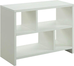 FastFurnishings White 2-Shelf Bookcase Console Table