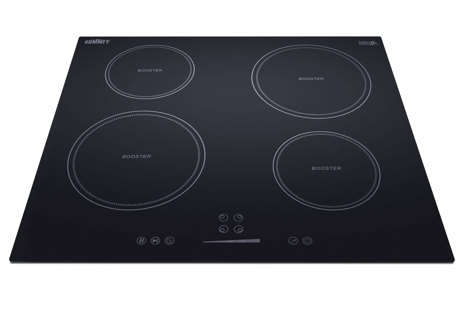 24" Induction Cooktop, 4 Cooking Zones, 208-240V Electric Cooktop, ADA Compliant Design, Black - SINC4B241B