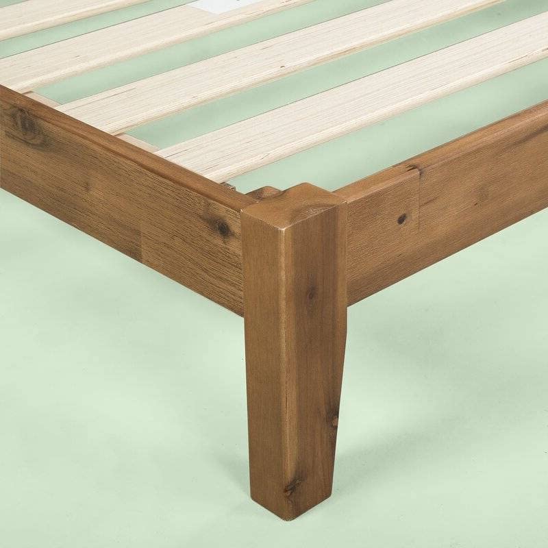 Fast Furnishings King Brown Wood Bed with Headboard