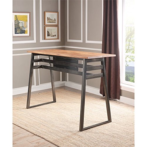 Scarus Bar Table in Natural and Gunmetal
