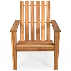 Fast Furnishings Acacia Wood Adirondack Lounge Chair Natural