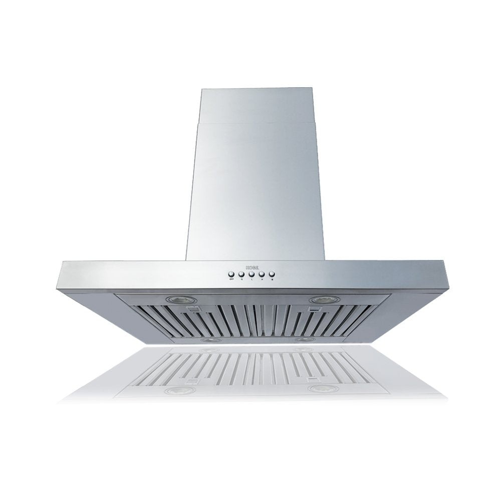 ISX2142SQB-2 Brillia 42-inch Island Range Hood, 3-Speed, 680 CFM, Fits Ceiling Height 8'-9.5, Stainless Steel