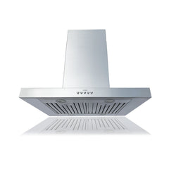 ISX2142SQB-2 Brillia 42-inch Island Range Hood, 3-Speed, 680 CFM, Fits Ceiling Height 8'-9.5, Stainless Steel