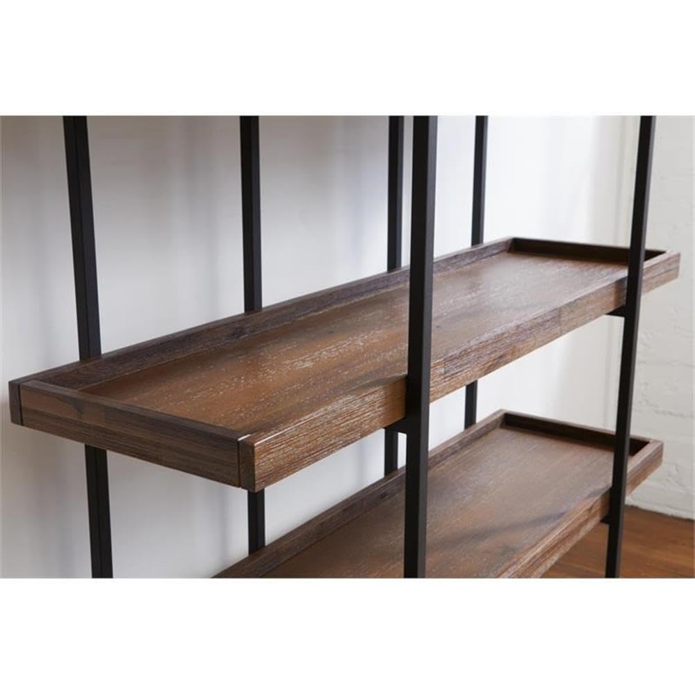 Rustic Distressed Etagere Bookcase 49x75x15 Inches