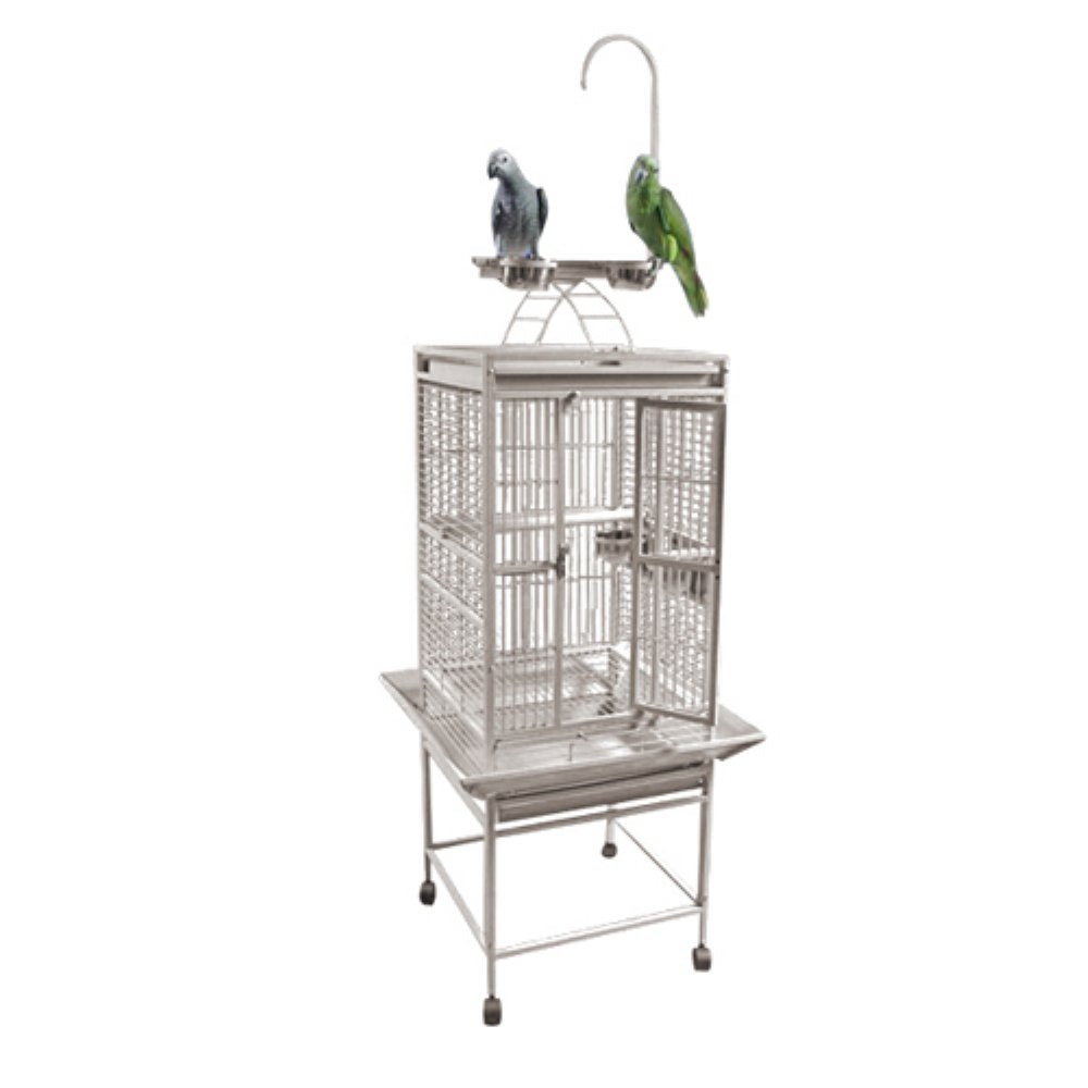 8001818 Black Play Top Bird Cage with 5/8" Bar Spacing, 18" x 18"