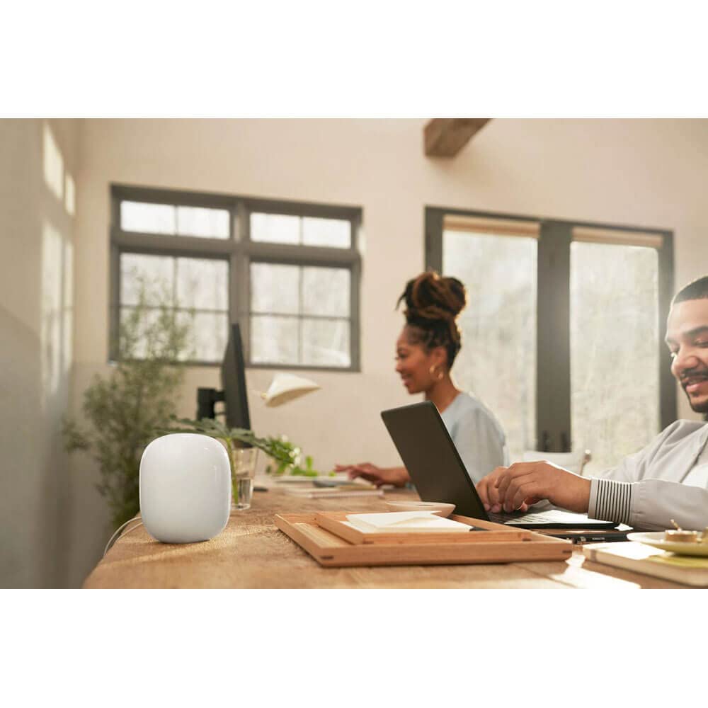 Google Nest WiFi Pro 6E Mesh Router, Fast Whole Home Coverage, Snow