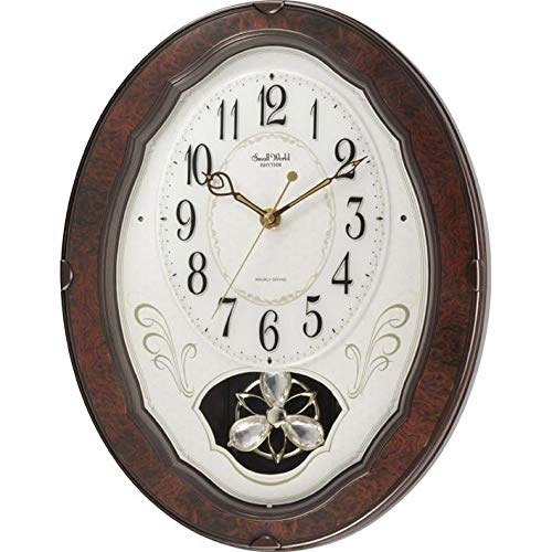 Fast Furnishings Wood Frame Pendulum Wall Clock Melodies
