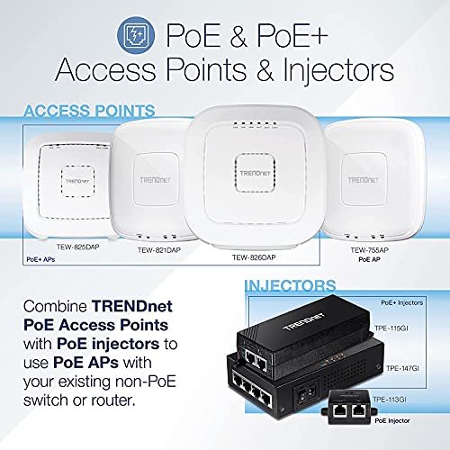 TRENDnet Gigabit PoE Injector, 30W, 100m Distance, TPE-115GI