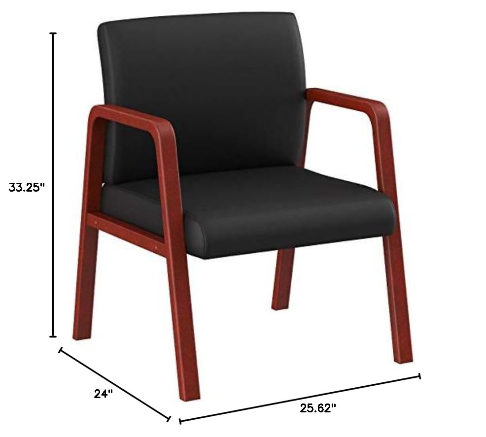 Guest Chair, Black/Mahogany