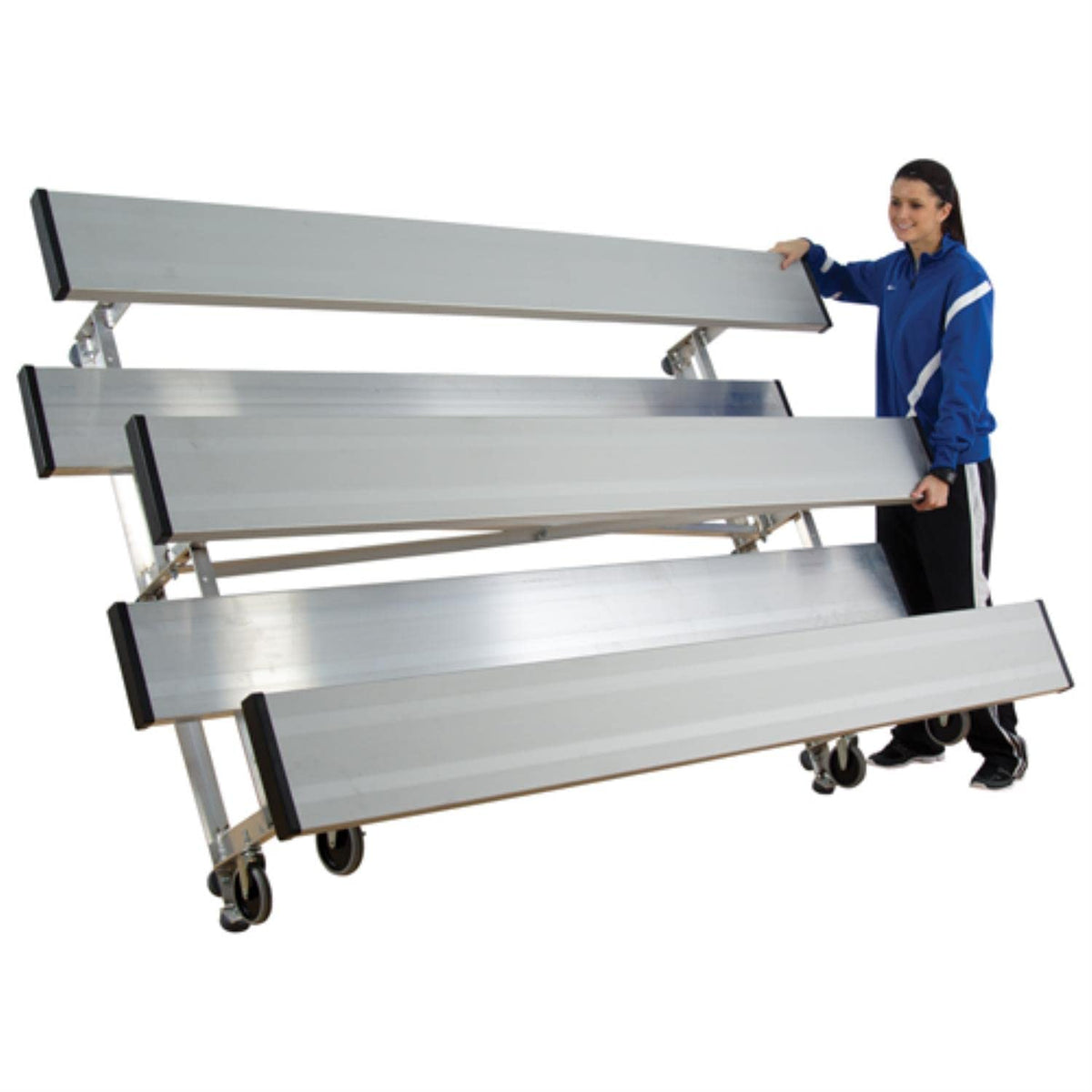 BSN SPORTS 3 Row 8' Tip n' Roll Bleacher (Seats 15) (EA)