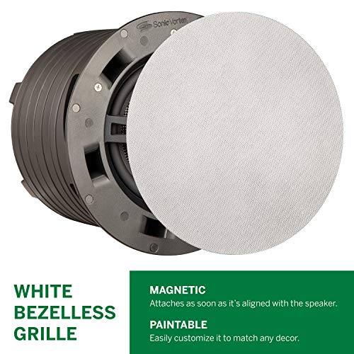 Beale Street 6.5 Inch 2-Way In-Ceiling Dome Speakers, Pair, Titanium