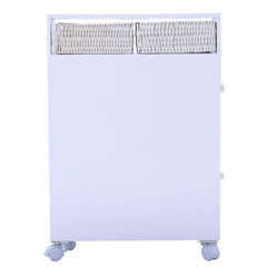 Fast Furnishings White Bathroom Storage Cabinet w/ Baskets