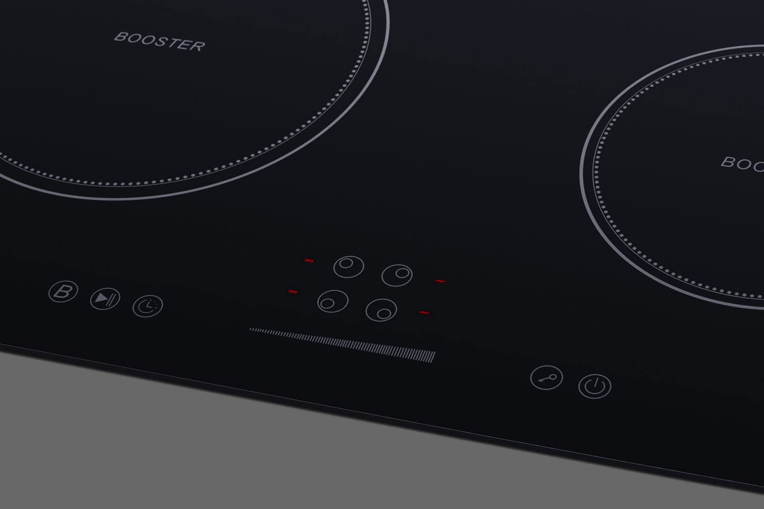 24" Induction Cooktop, 4 Cooking Zones, 208-240V Electric Cooktop, ADA Compliant Design, Black - SINC4B241B