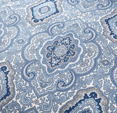 Fast Furnishings Full/Queen Grey Blue Damask Comforter