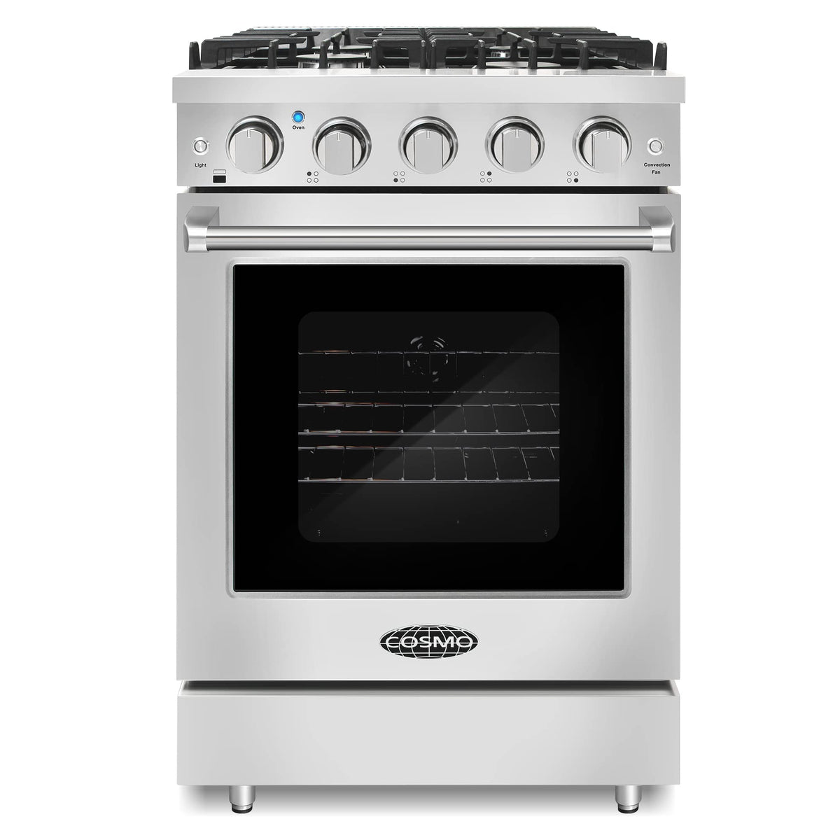 COS-EPGR244 24 in. Haven Collection 3.73 cu. ft. Gas Range with 4 Sealed Burners, Cast Iron Grates, Convection Oven, Stainless Steel