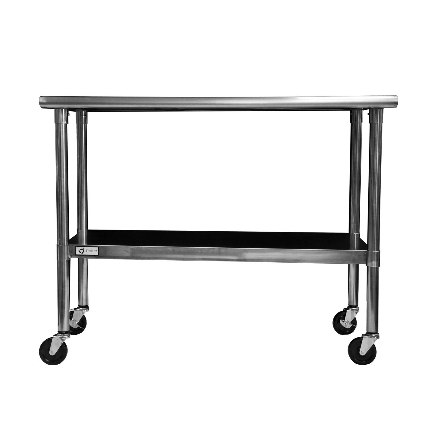 2x4 ft Stainless Steel Kitchen Prep Table w/ Casters