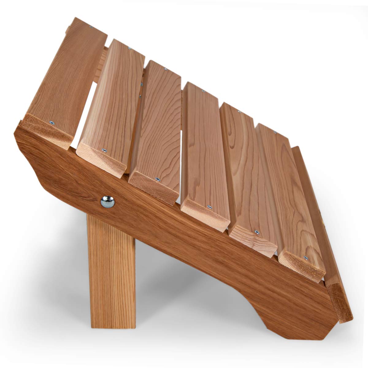 AO21 Adirondack Cedar Patio Ottoman Outdoor Foot Rest Chair | Handcrafted Western Red Cedar | Sanded Finish | Snug-Fitting Parts | 20x24x14
