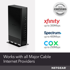 Cable Modem with Built-in WiFi Router (C6230) - Compatible with All Major Cable Providers incl. Xfinity, Spectrum, Cox - for Cable Plans Up to 400Mbps - AC1200 WiFi Speed - DOCSIS 3.0