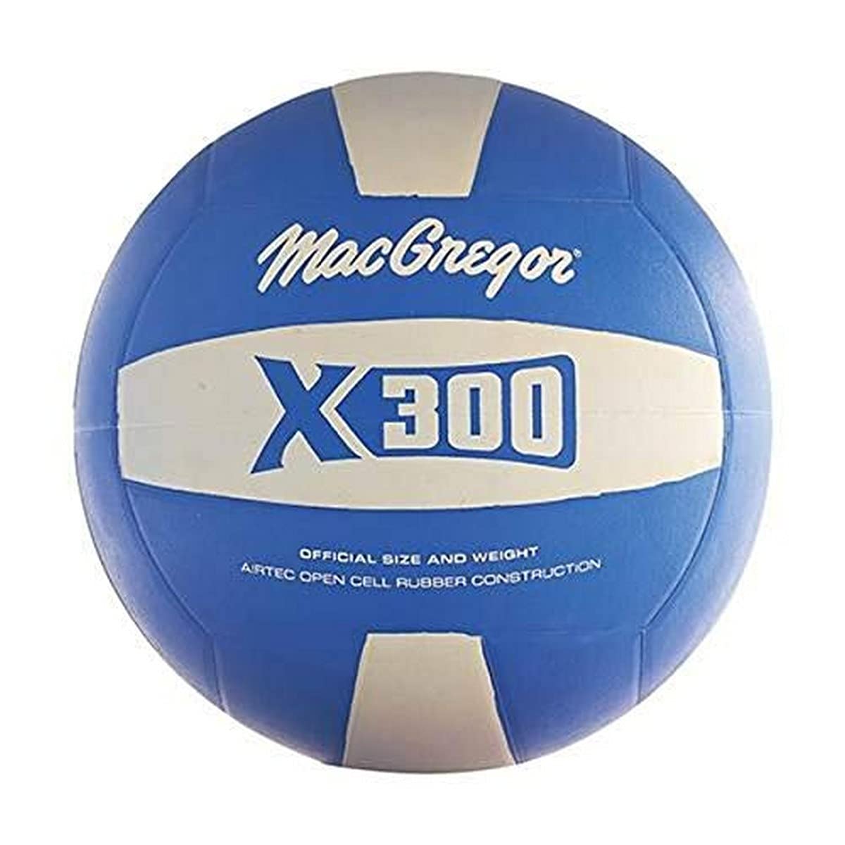 A close-up of a volleyball displaying the words x300 prominently.