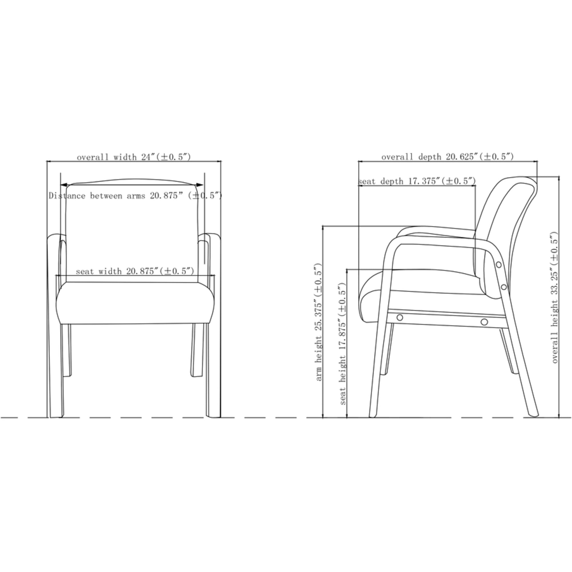 Guest Chair, Black/Espresso