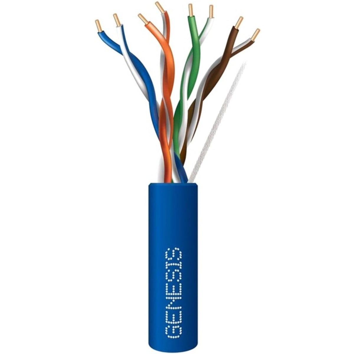 A blue wire surrounded by several differently colored wires, illustrating a mix of vibrant shades.