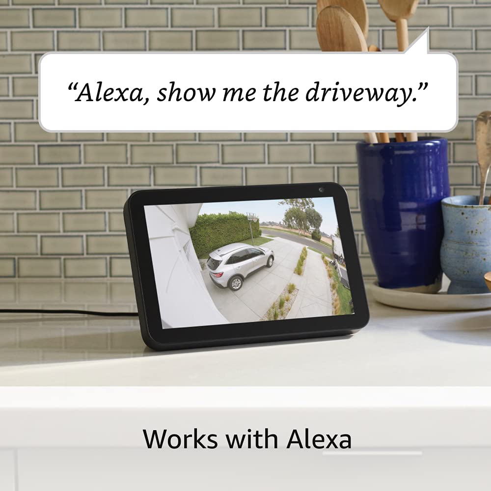 Ring Floodlight Cam Wired Plus, 1080p HD Outdoor Security, White