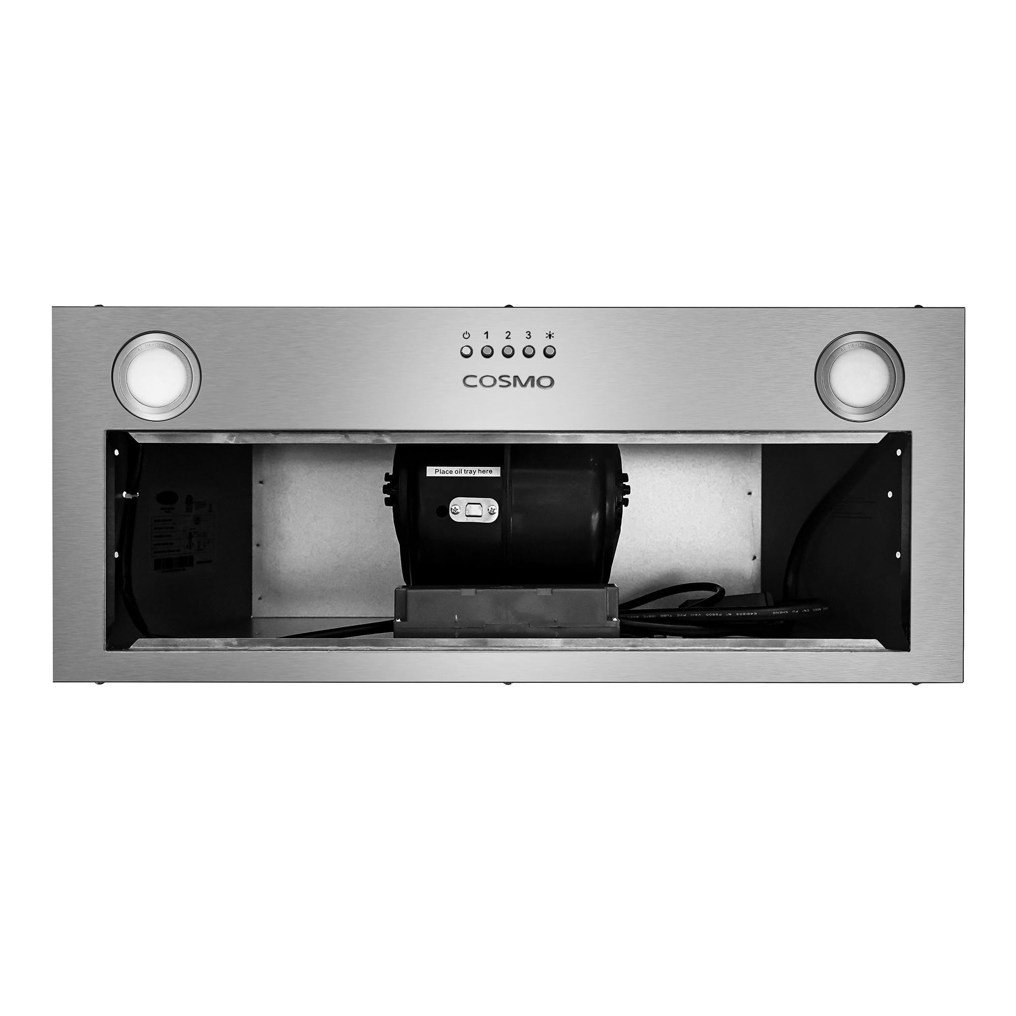 COS-30IRHP 30 in. Lumin Collection 380 CFM Ducted Insert Range Hood, Button Controls, LED Lights, Stainless Steel
