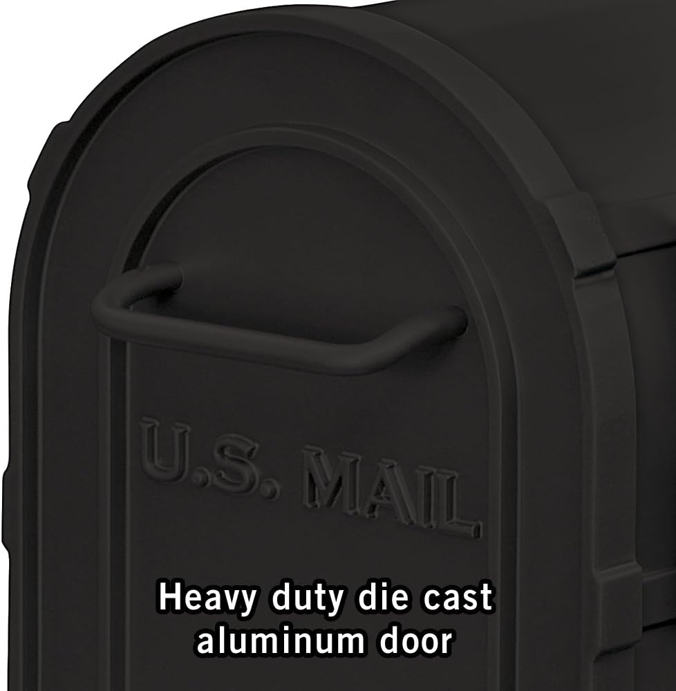 Salsbury 4850BLK Heavy Duty Rural Mailbox - Black
