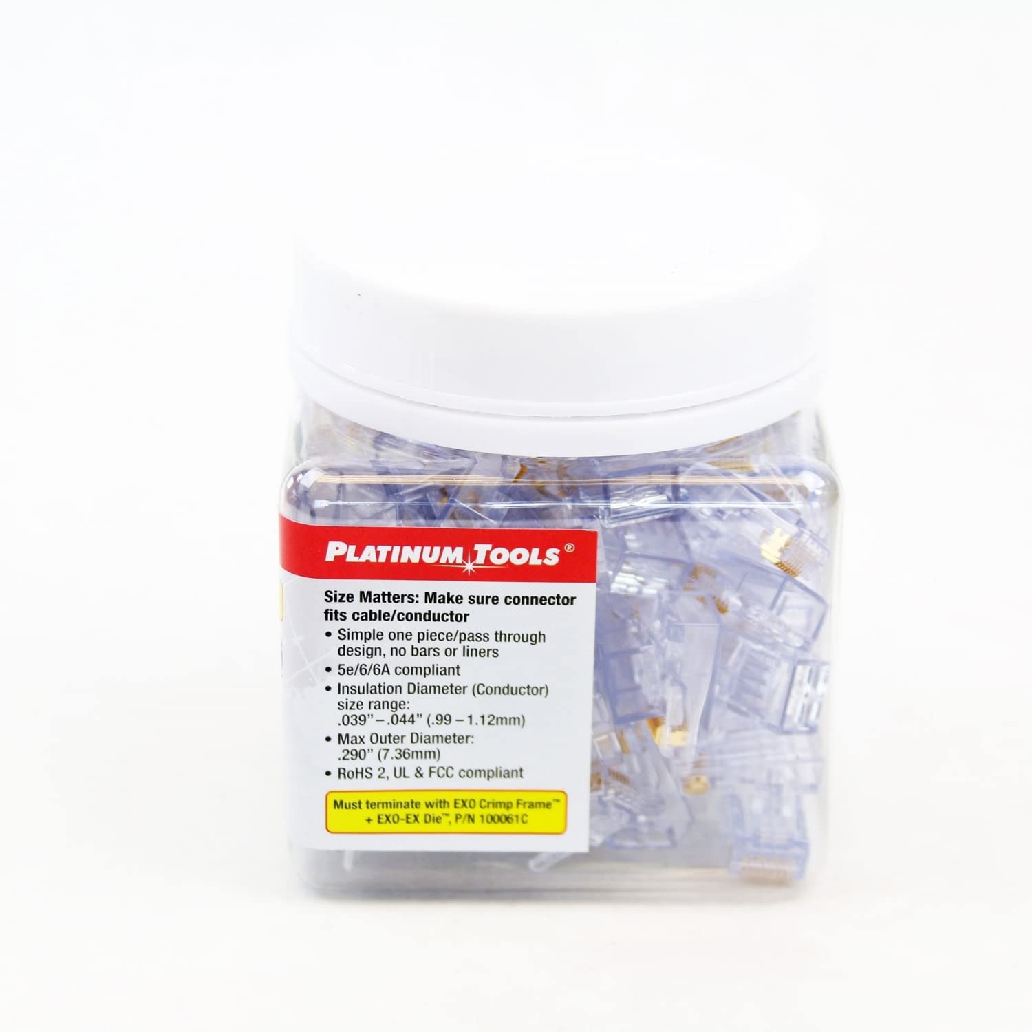 Platinum Tools Ezex44 Connector 100/Jar Accessory Box (202044J)