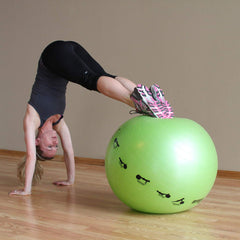 Prism Fitness 75cm Smart Self-Guided Stability Exercise Medicine Ball for Yoga, Pilates, and Office Ball Chair, Blue