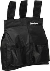 A sleek black bag with two external pockets, ideal for carrying essentials in an organized manner.