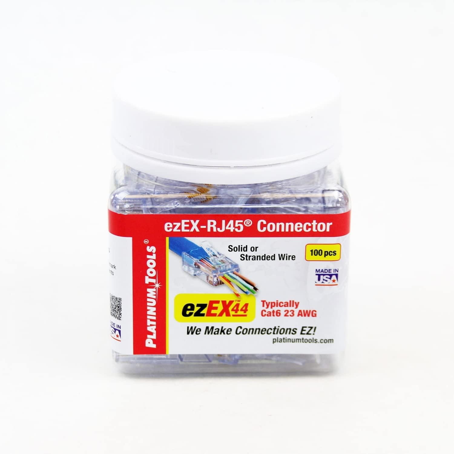 Platinum Tools Ezex44 Connector 100/Jar Accessory Box (202044J)