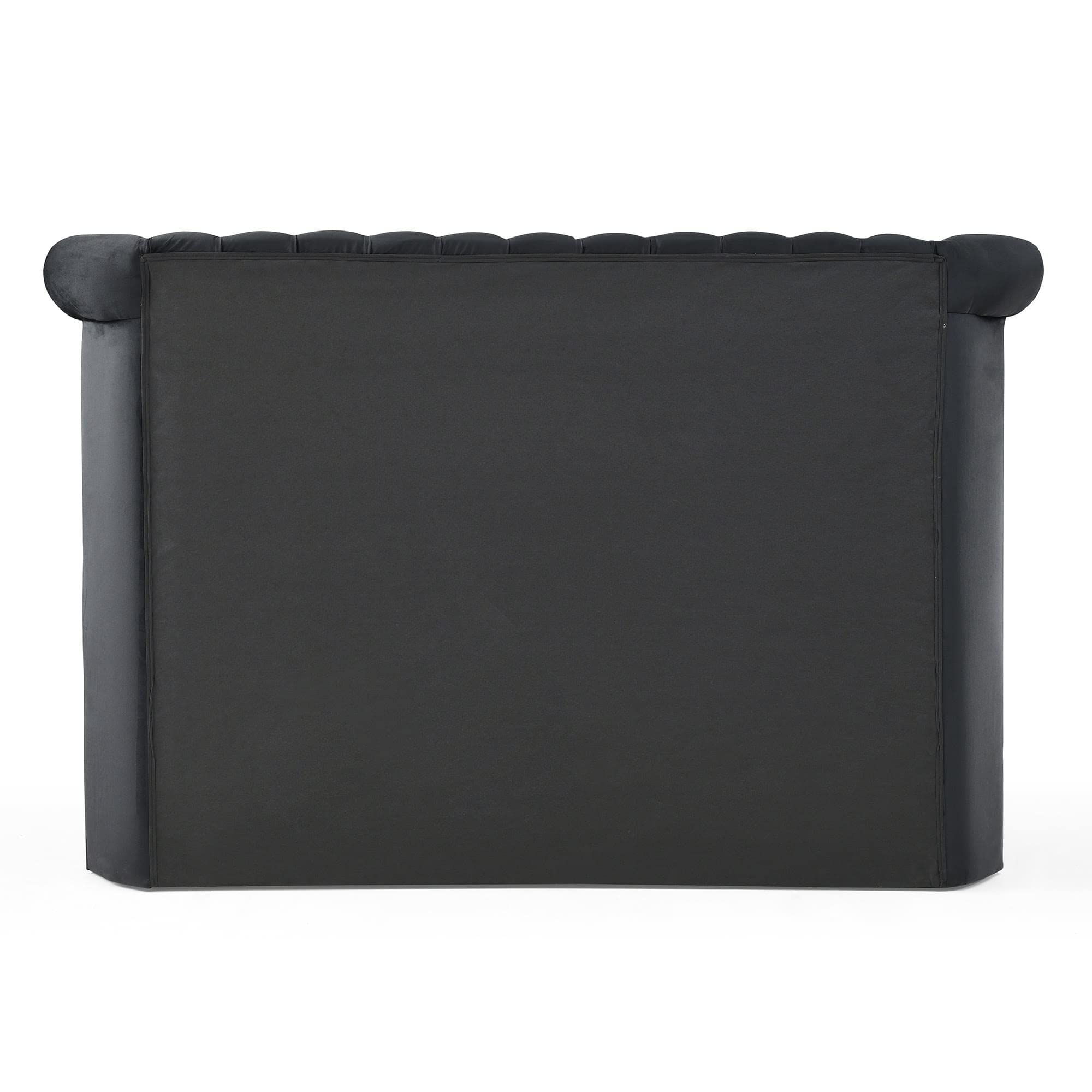 Elizabeth Upholstered Round Storage King Bed in Black