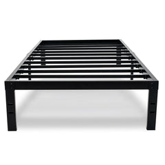 Twin XL College Dorm Black Metal Platform Bed Frame