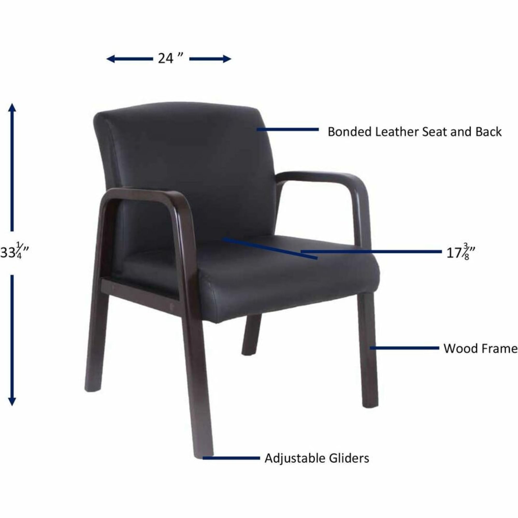 Guest Chair, Black/Espresso