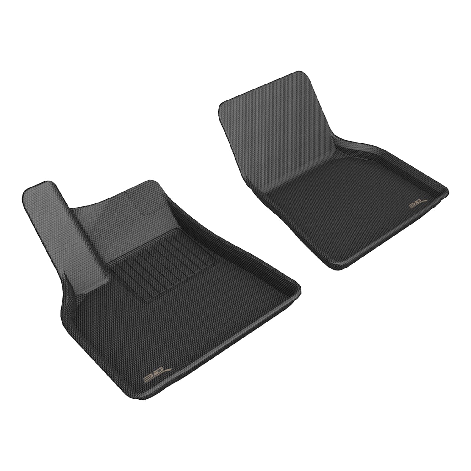 Custom Fit Kagu Floor Mat (Black) Compatible with Tesla Model Y 2020 - Front Row