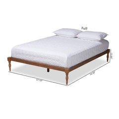 Iseline Modern and Contemporary Walnut Brown Finished Wood Full Size Platform Bed Frame
