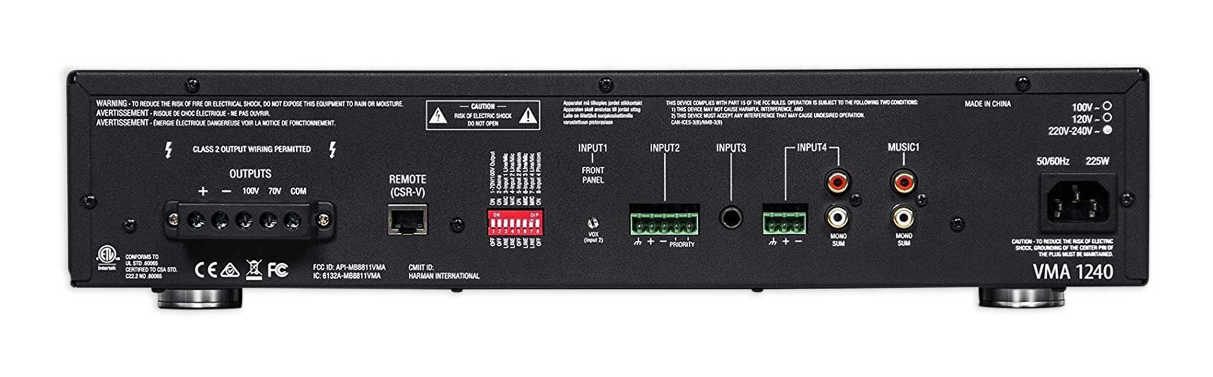 JBL VMA1240, 240-Watt Channel Mixer/Amplifier with Bluetooth