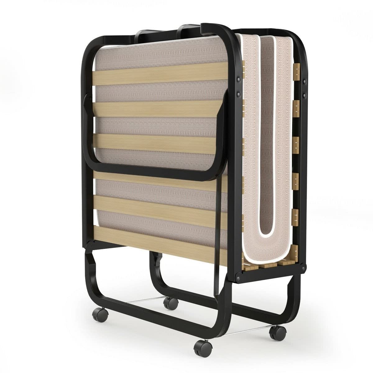 Fast Furnishings Rollaway Bed w/ Casters & Foam Mattress