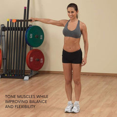 Rubber Padded Weighted Bar - Stretching Weight Exercise Bars for Physical Therapy, Body Toning, Aerobics, Yoga, Pilates