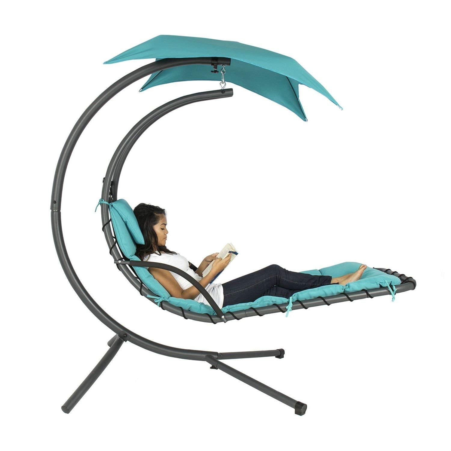 Teal Chaise Lounger Hammock Chair Porch Swing