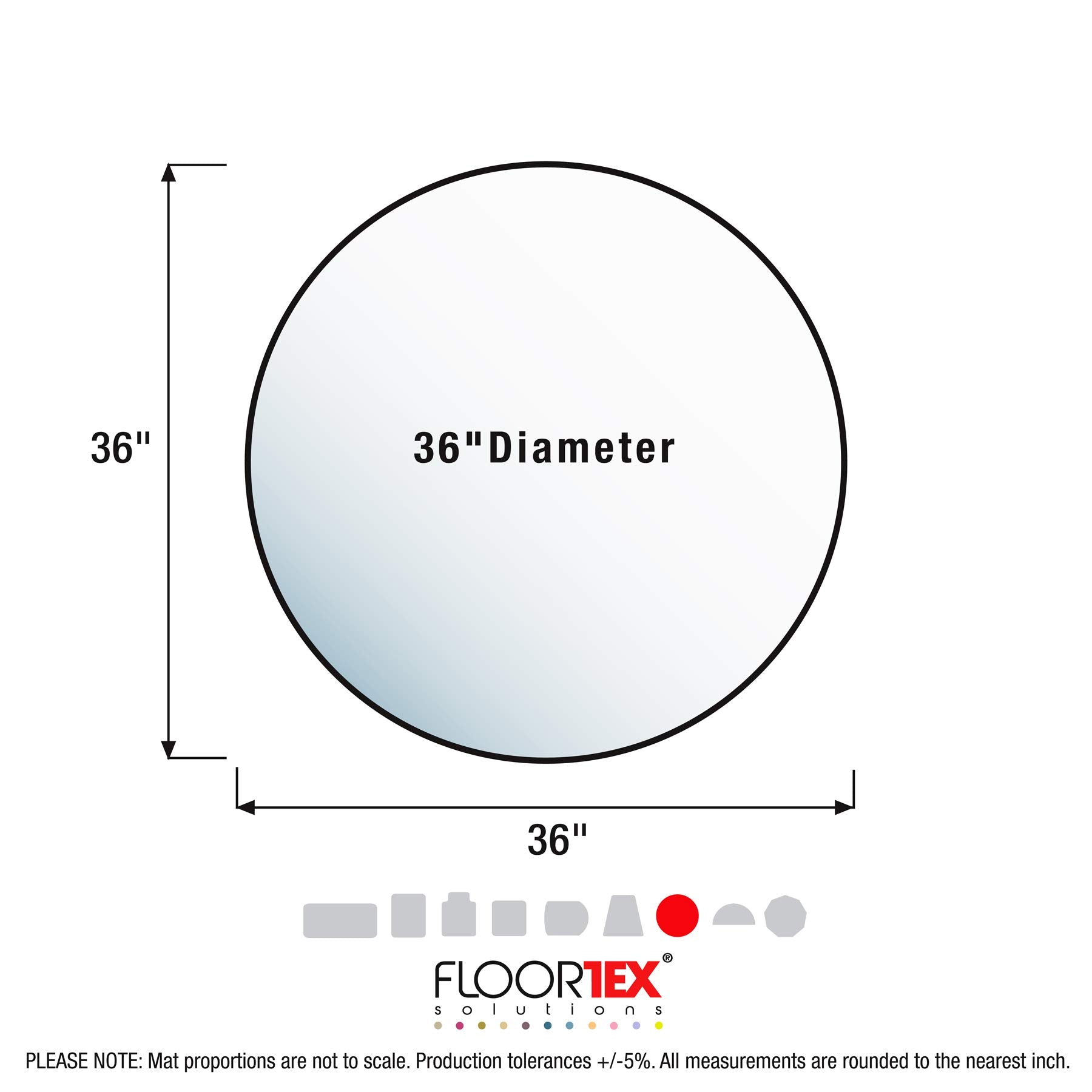 Polycarbonate Circular Christmas Tree Floor Protection Mat 36 Inch Diameter