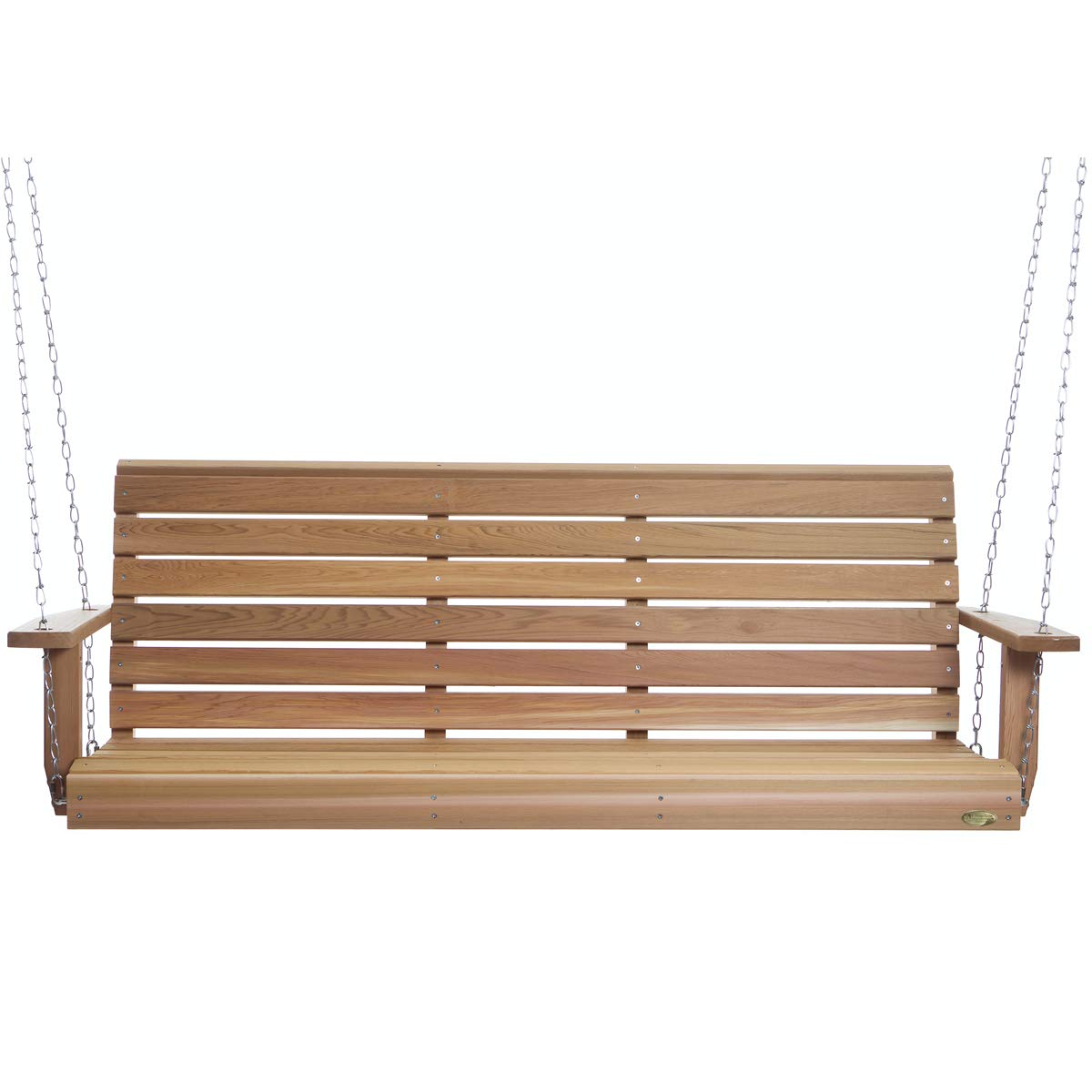 PS70-SW10 Premium Porch Swing | 6Ft Outdoor Furniture & Patio Swing | Handcrafted Western Red Cedar | Comfort Springs, Easy Assembly, Sustainable Outdoor Bench 80.5X 23x 24