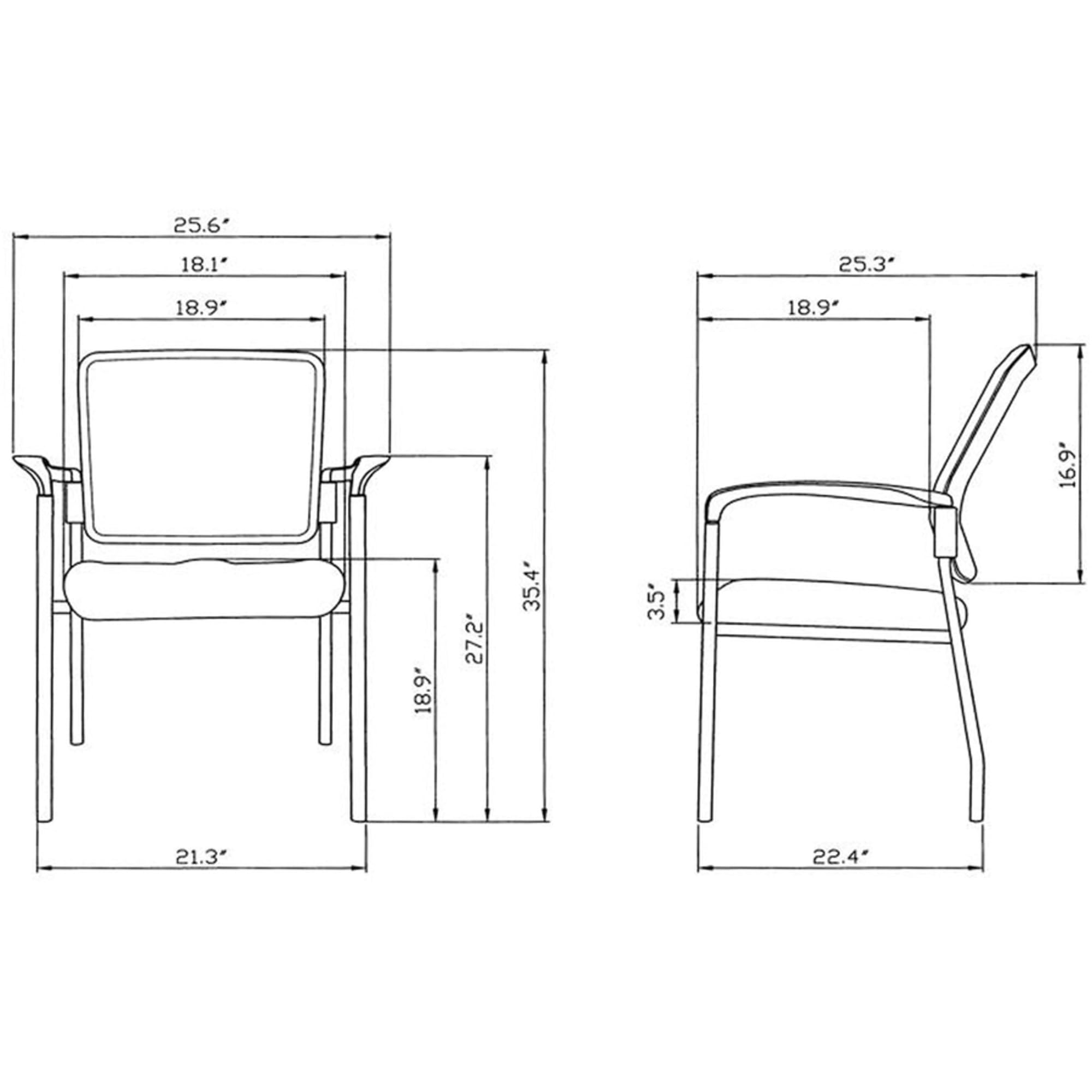 Breathable Mesh Black Guest Chair