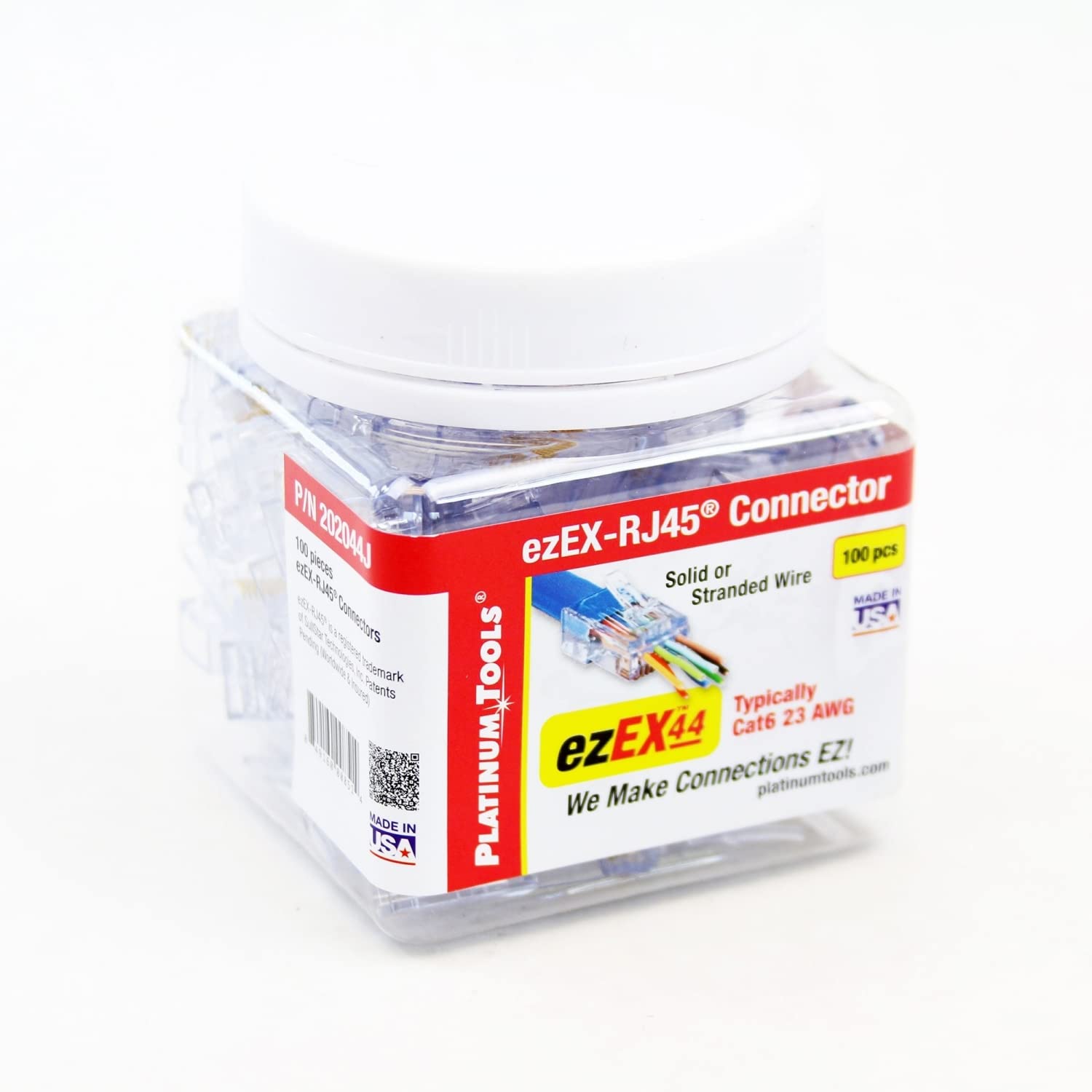 Platinum Tools Ezex44 Connector 100/Jar Accessory Box (202044J)