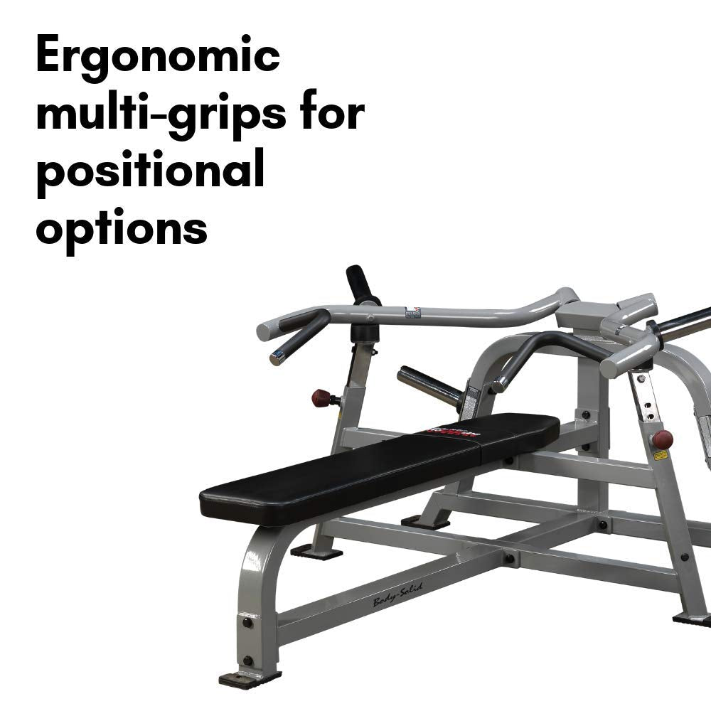 Pro ClubLine (LVBP) Adjustable Leverage Gym Bench - Converging Chest & Bench Press Machine with Sealed Bearings and Gas-Assisted Start Positions