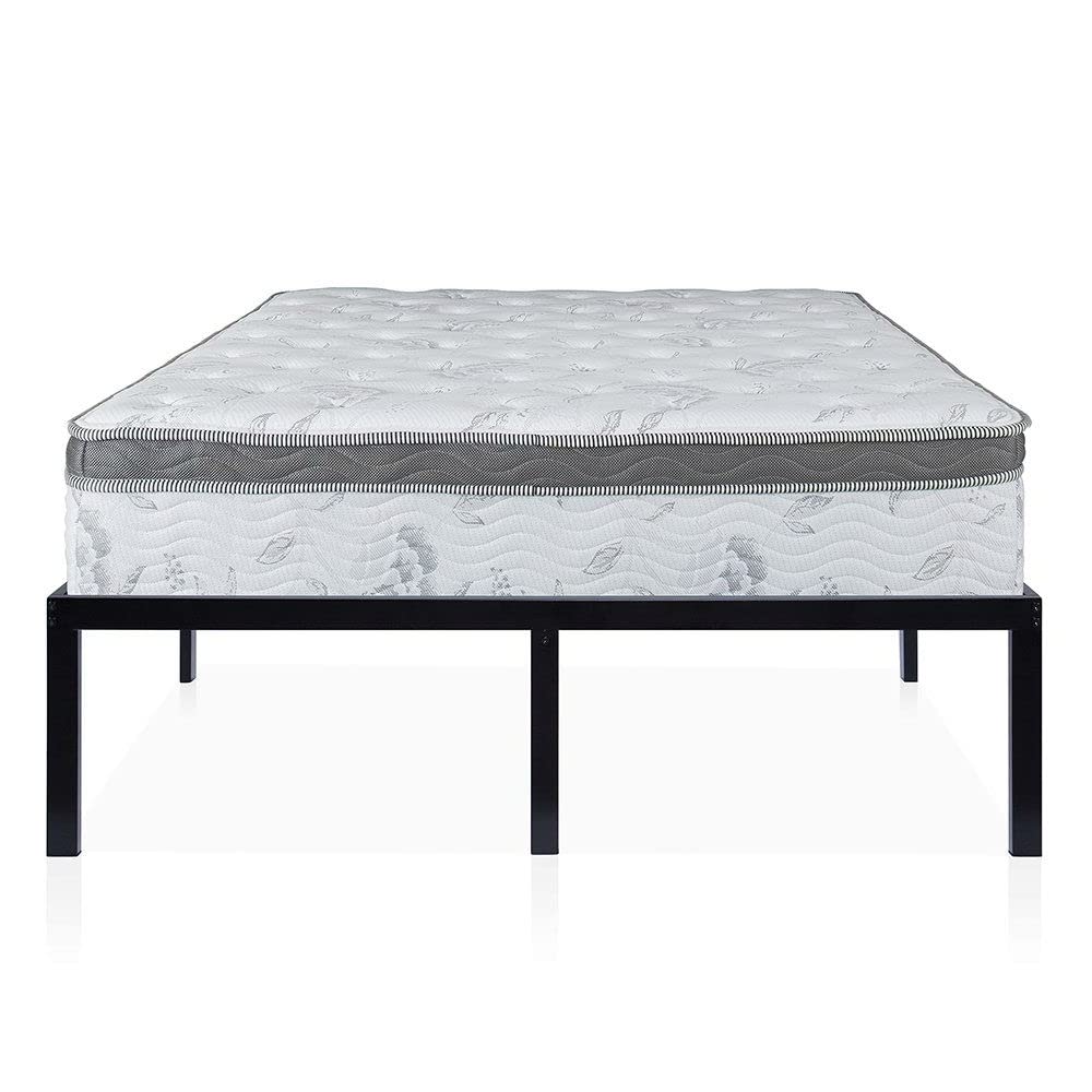 King 16 Inch High Heavy Duty Metal Platform Bed Frame