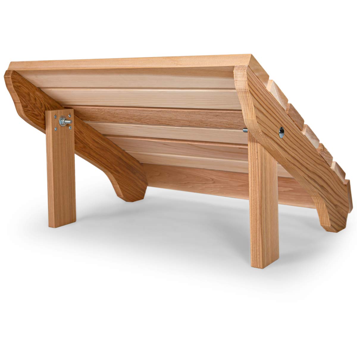 AO21 Adirondack Cedar Patio Ottoman Outdoor Foot Rest Chair | Handcrafted Western Red Cedar | Sanded Finish | Snug-Fitting Parts | 20x24x14