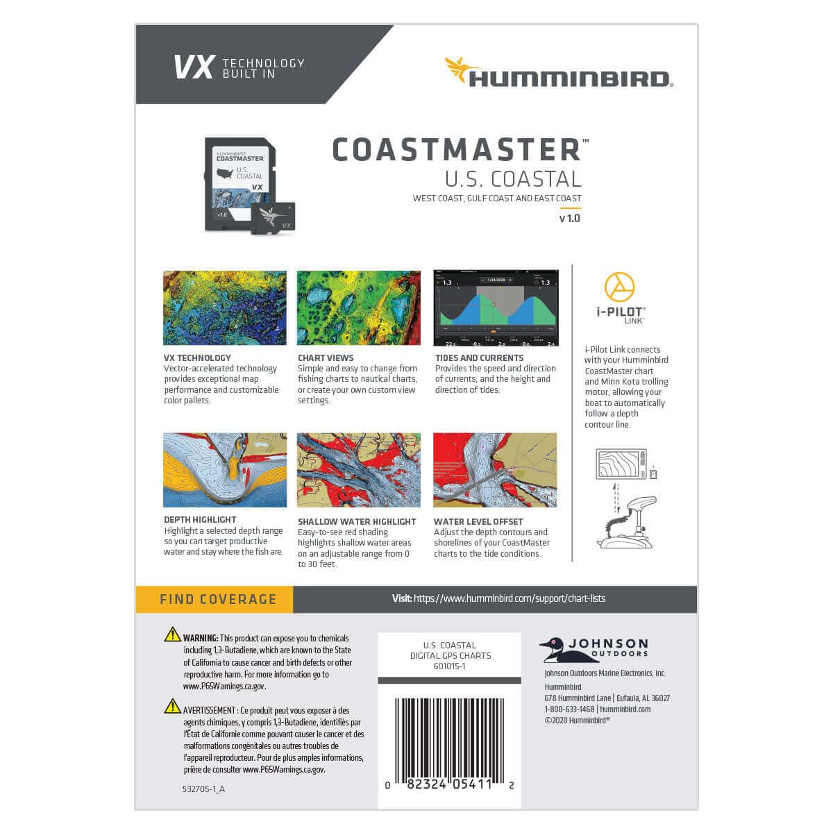 CoastMaster U.S. Coastal V1 Map SD Card for Fish Finders